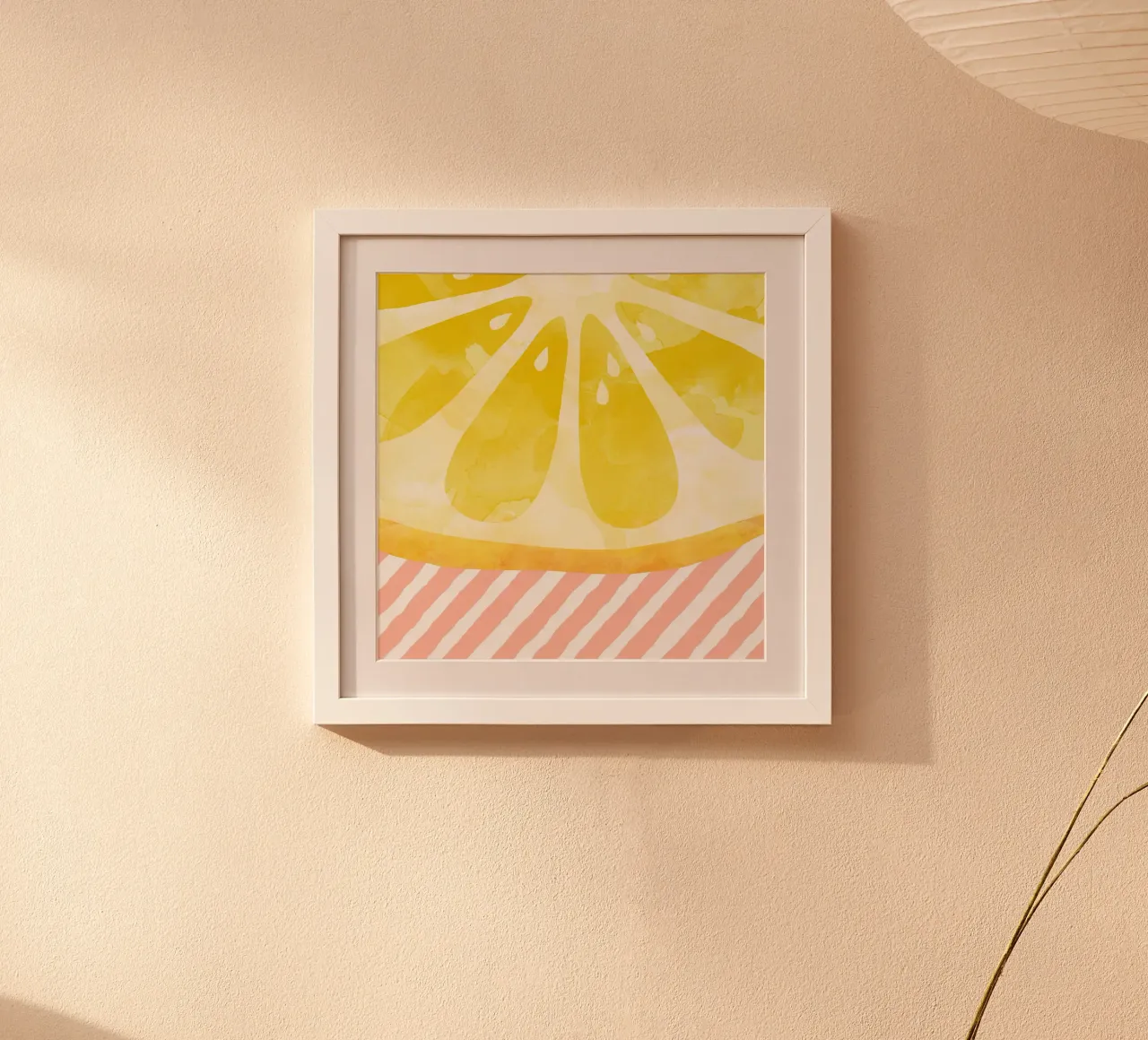 Zitrone Abstrakt Hahnemühle von Orara Studio