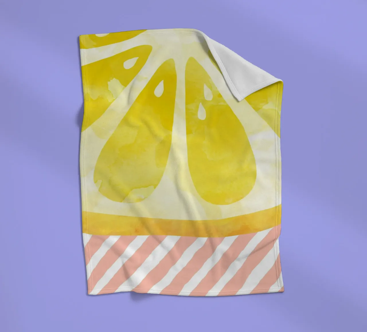 Zitrone Abstrakt Fleecedecke von Orara Studio