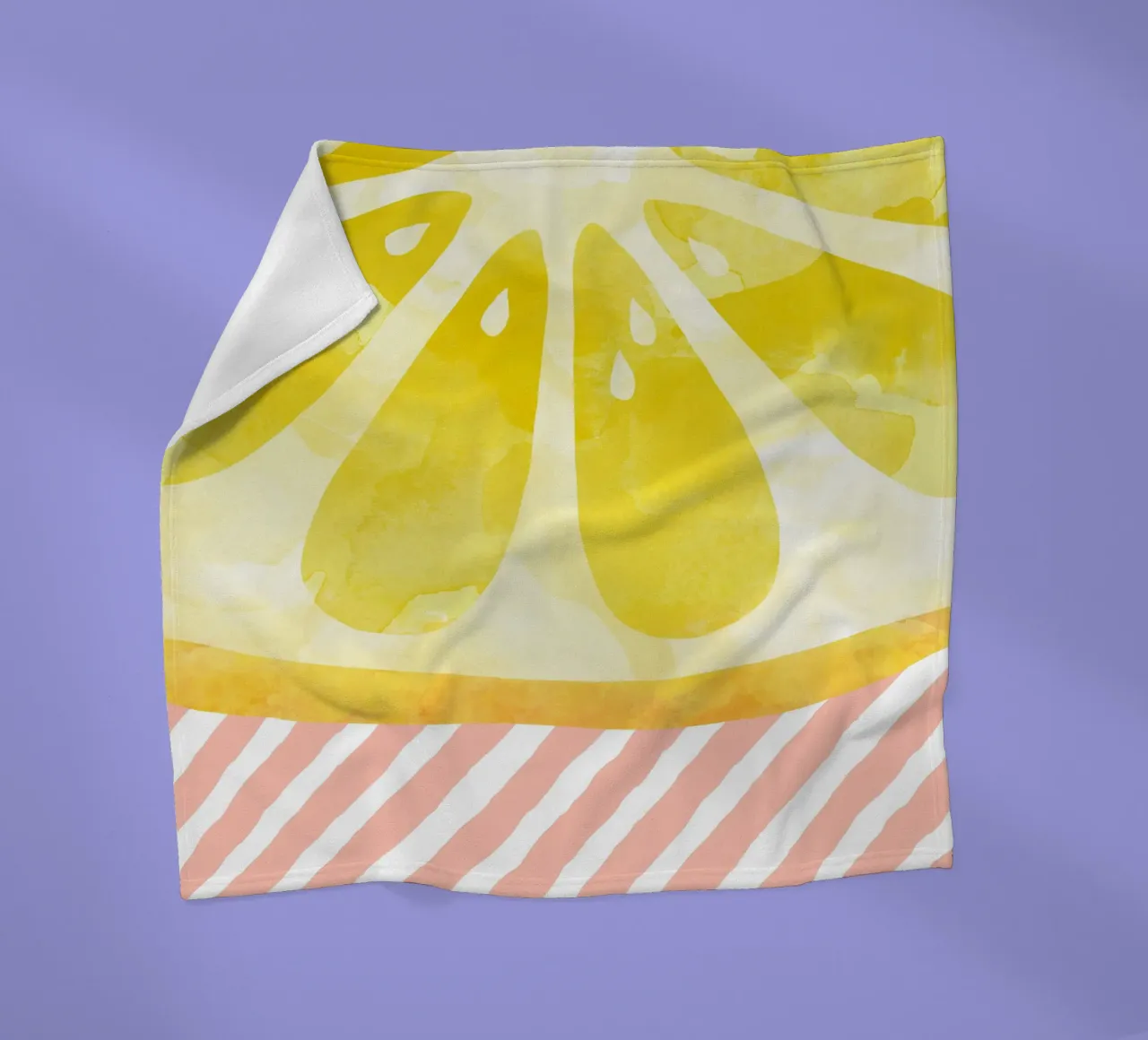 Zitrone Abstrakt Fleecedecke von Orara Studio