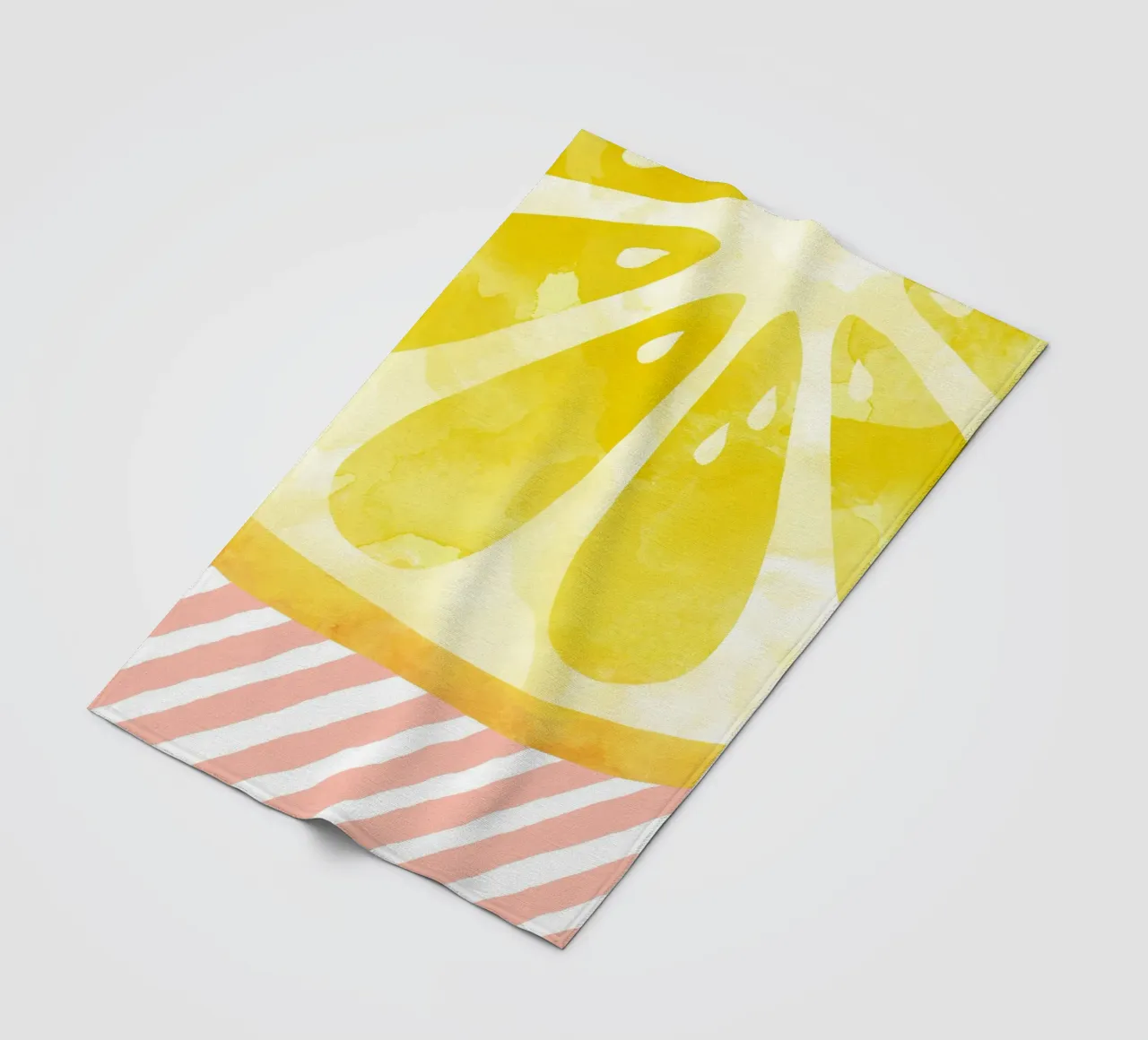 Zitrone Abstrakt Fleecedecke von Orara Studio