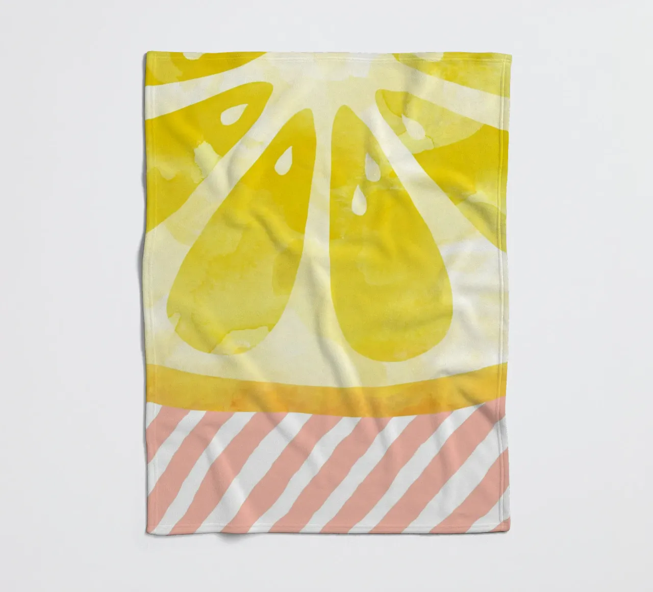 Zitrone Abstrakt Fleecedecke von Orara Studio