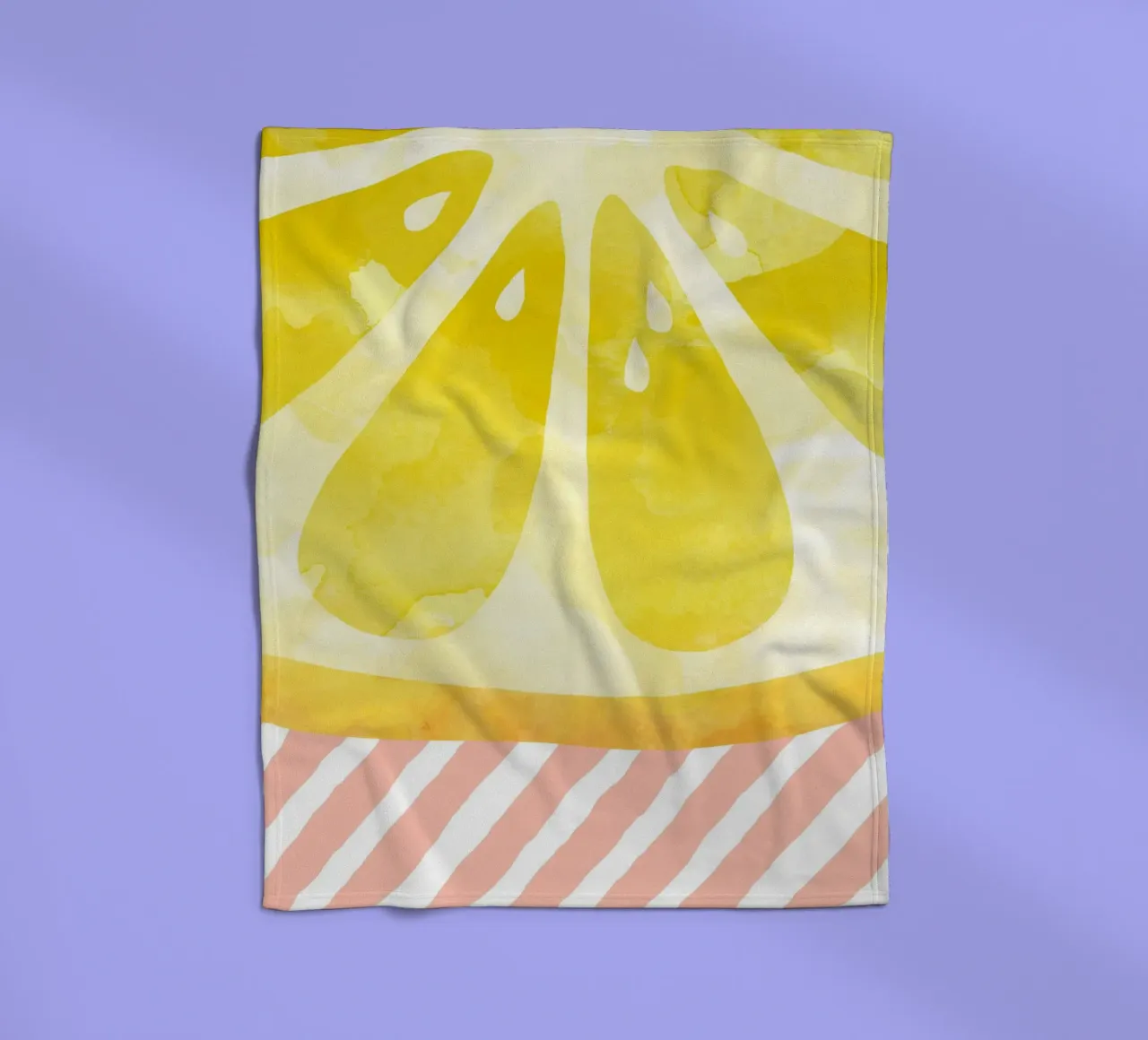 Zitrone Abstrakt Fleecedecke von Orara Studio