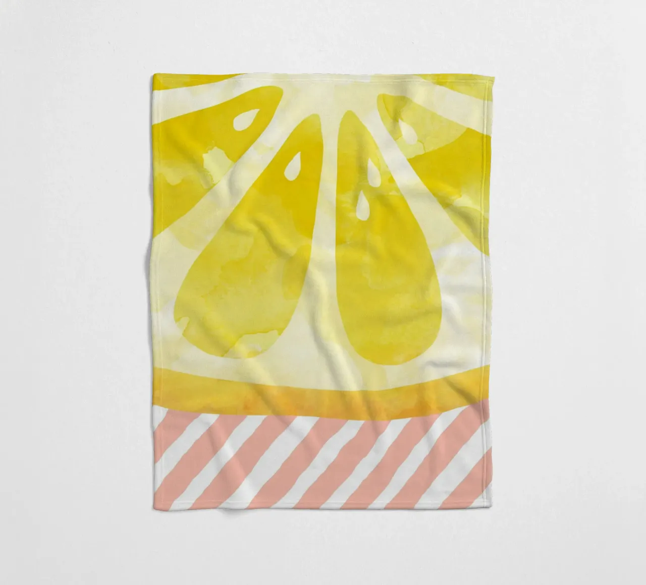 Zitrone Abstrakt Fleecedecke von Orara Studio