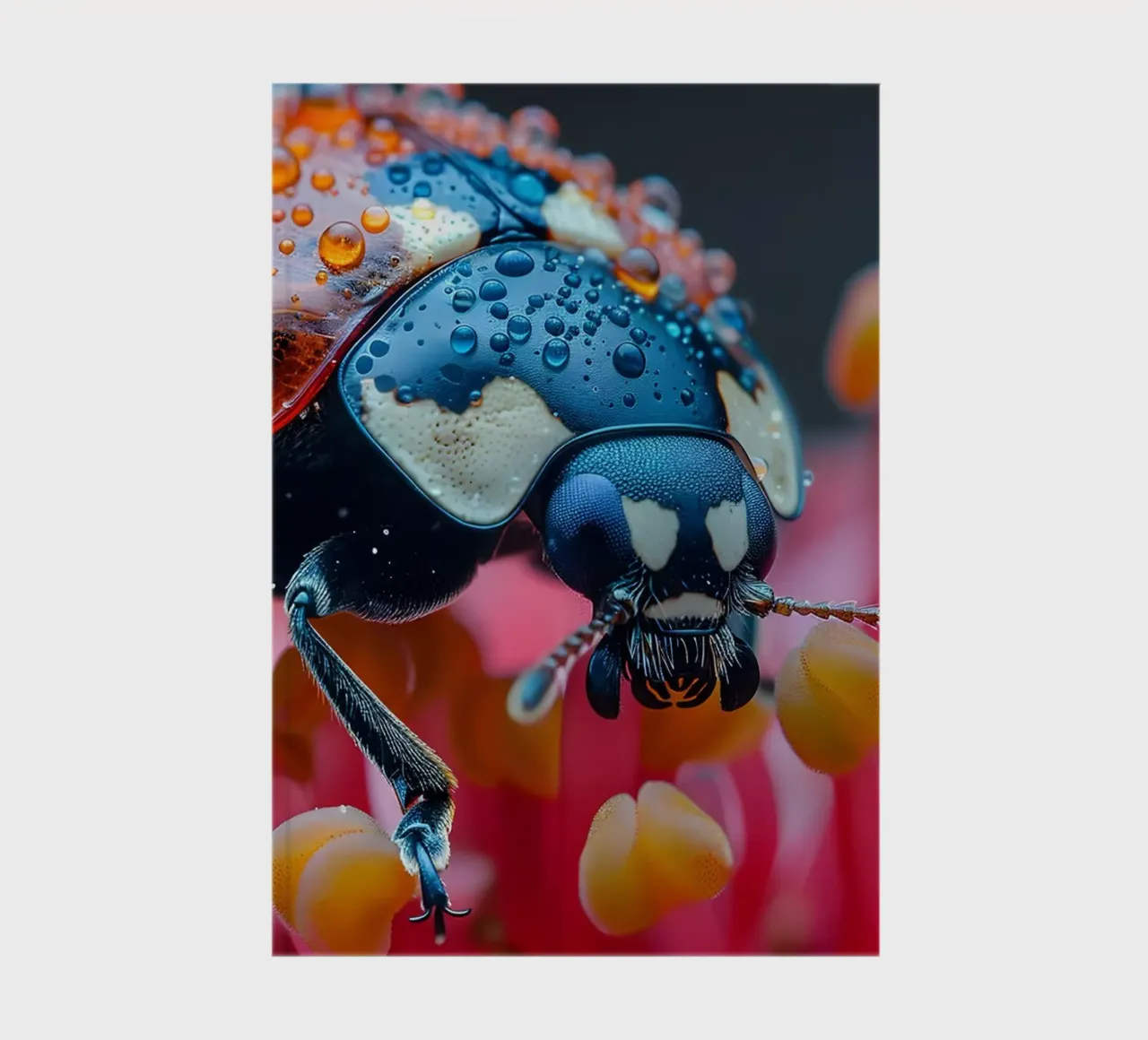 Ladybird and its blooming world notebook by M-Ulrich-Digital Art
