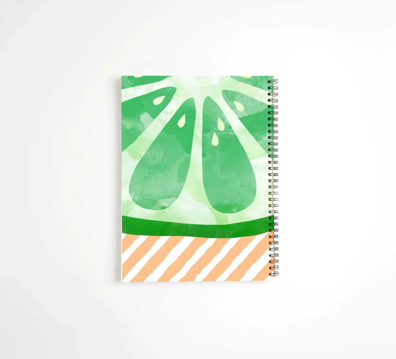 Lime Abstract spiral notebook by Orara Studio