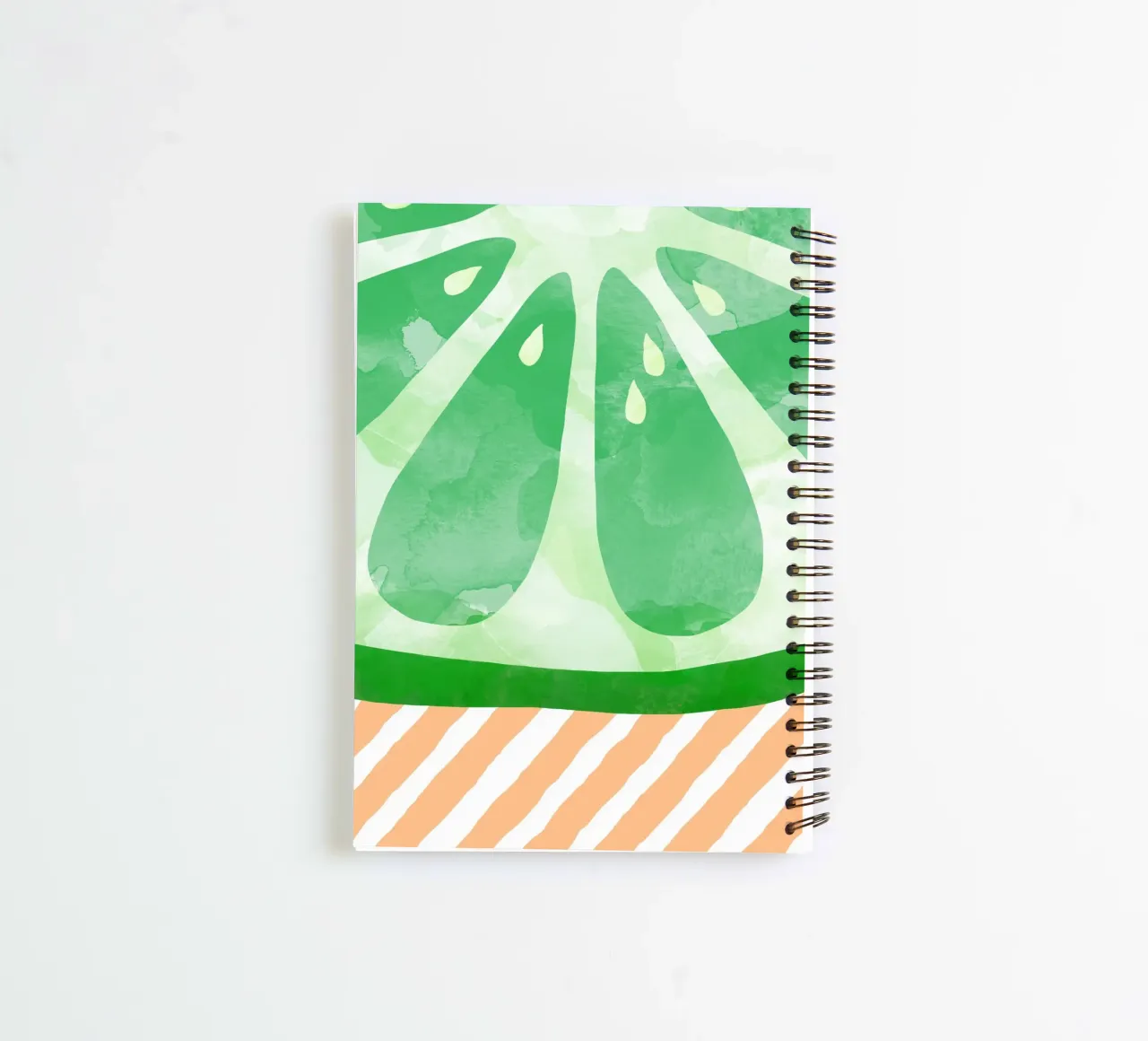 Lime Abstract spiral notebook by Orara Studio