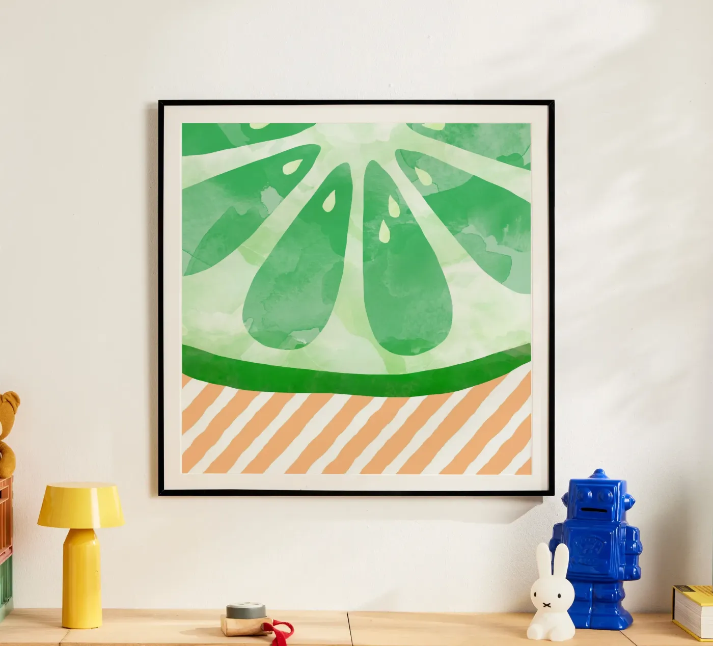 Lime Abstract poster by Orara Studio