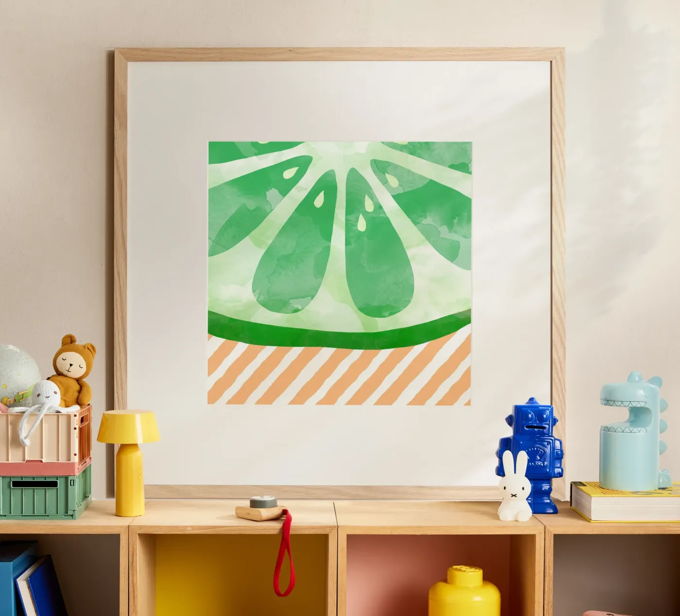 Lime Abstract poster by Orara Studio