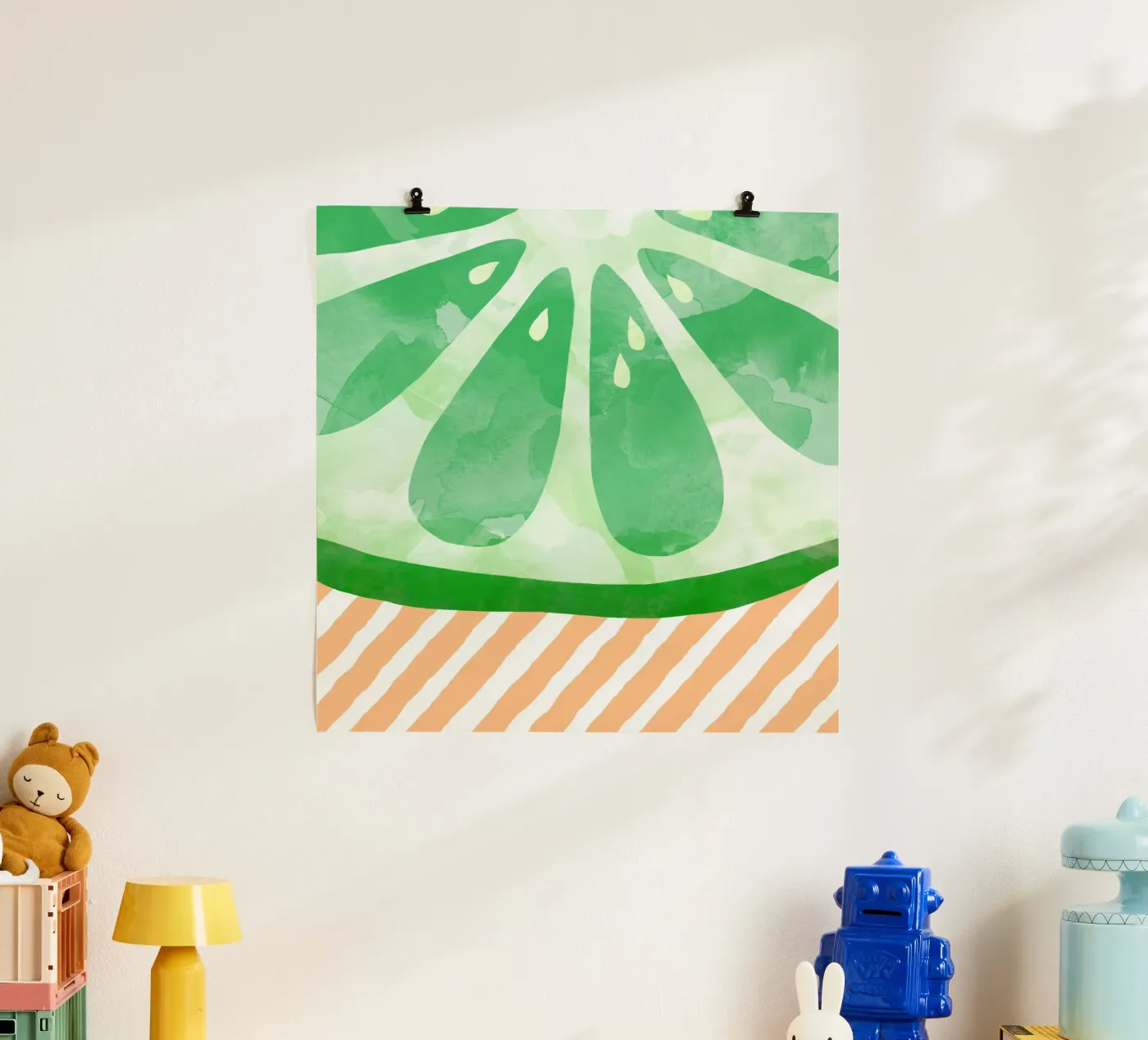 Lime Abstract poster by Orara Studio