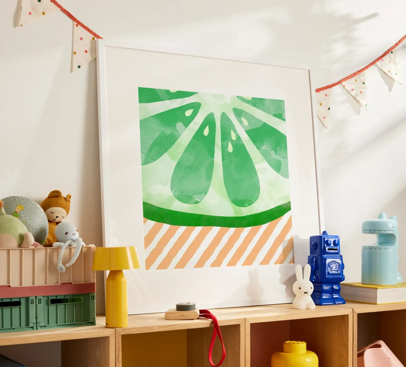 Lime Abstract poster by Orara Studio