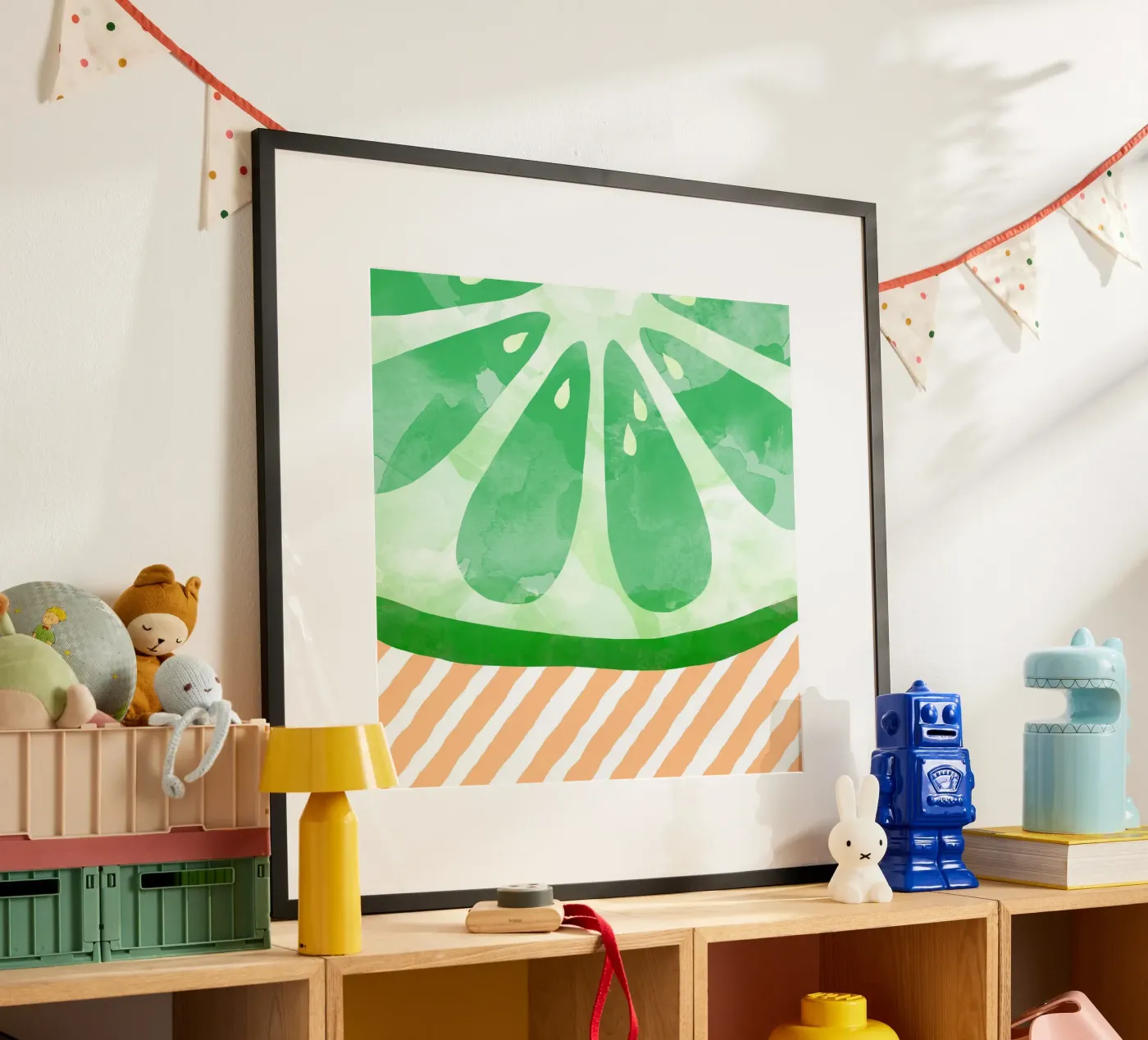 Lime Abstract poster by Orara Studio