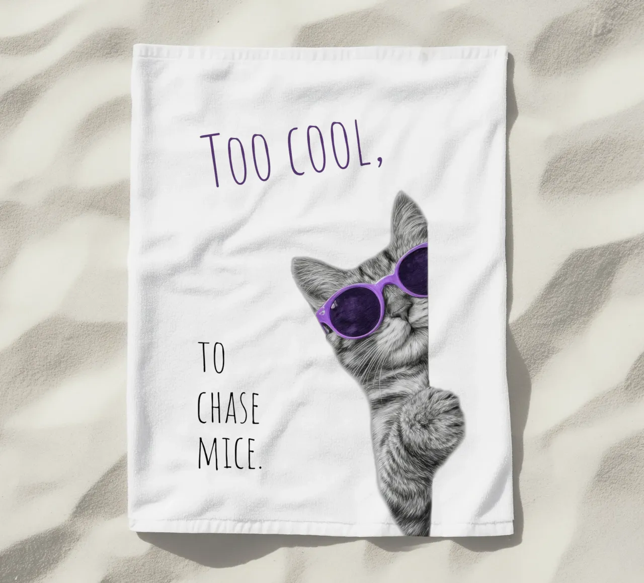 Gatto fresco telo mare da Melanie Viola