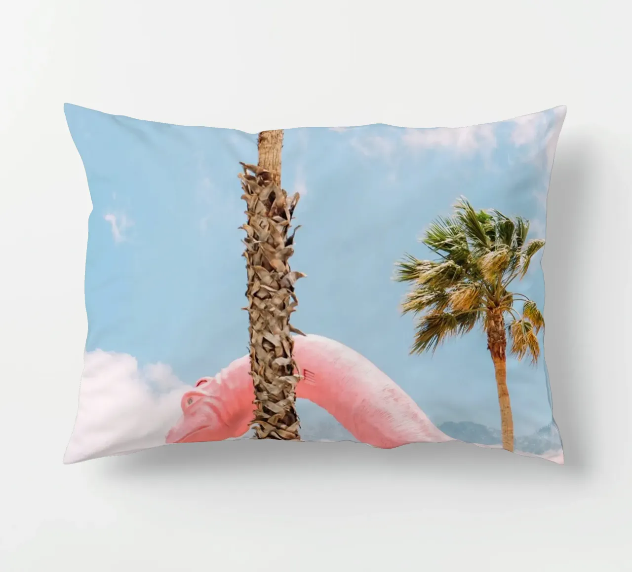 Pink Cabazon Dinosaur cuscino da patiphotography