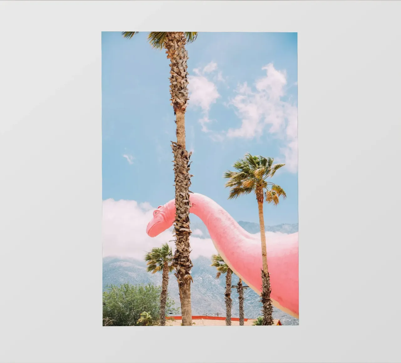 Pink Cabazon Dinosaur pellicola backlit da patiphotography