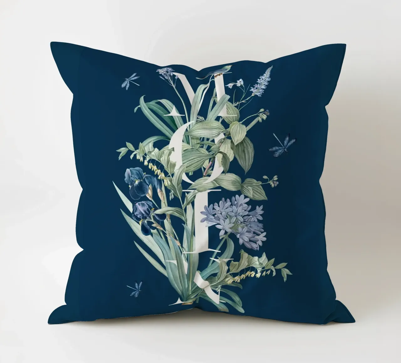 Moin Botanik Bianco Vintage Blu cuscino da Studio Frances M