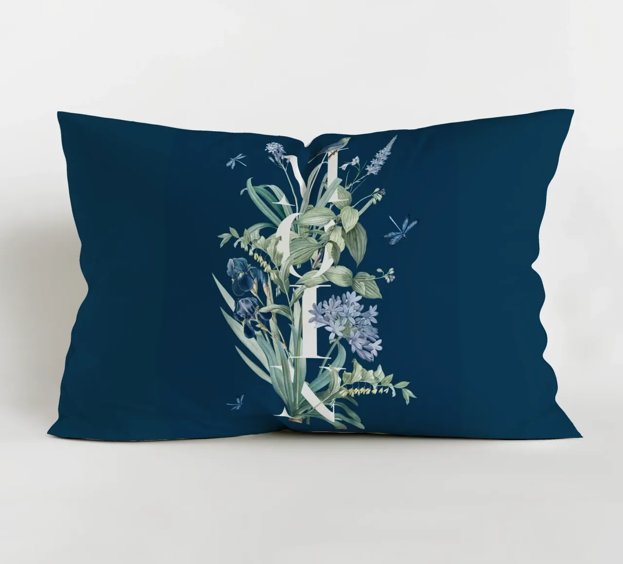 Moin Botanik Bianco Vintage Blu cuscino da Studio Frances M