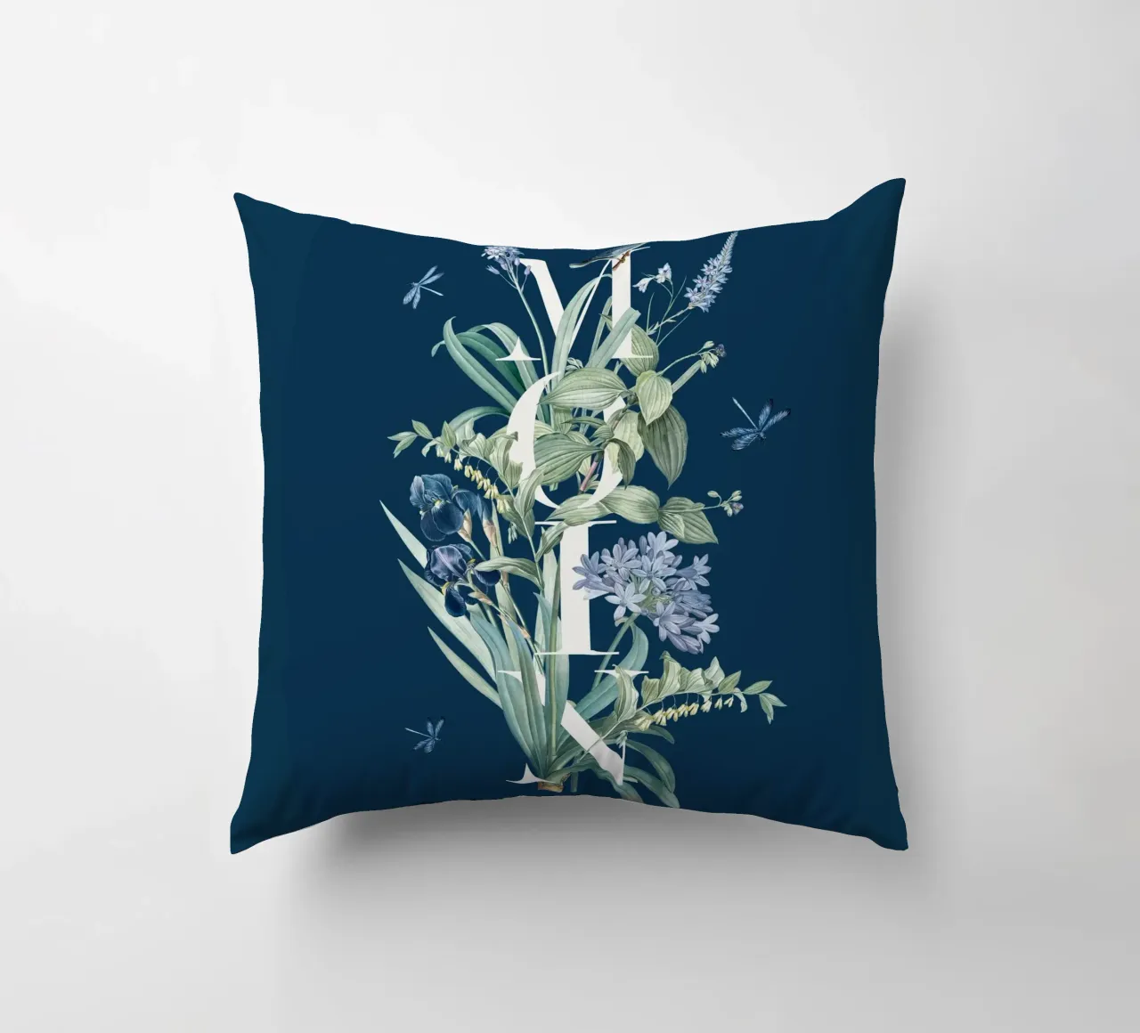 Moin Botanik Bianco Vintage Blu cuscino da Studio Frances M