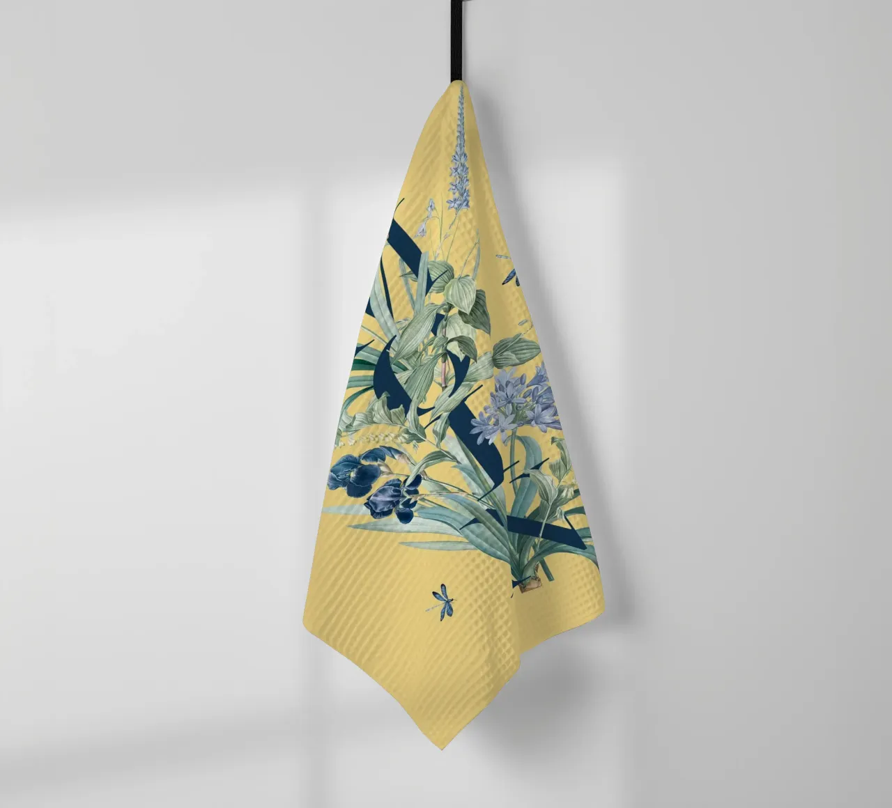 Moin Botanik Vintage Bleu Jaune torchon de Studio Frances M