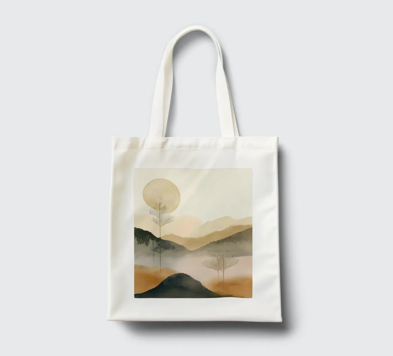 Landscape, abstract, art #2 tote bag by Hightown Design