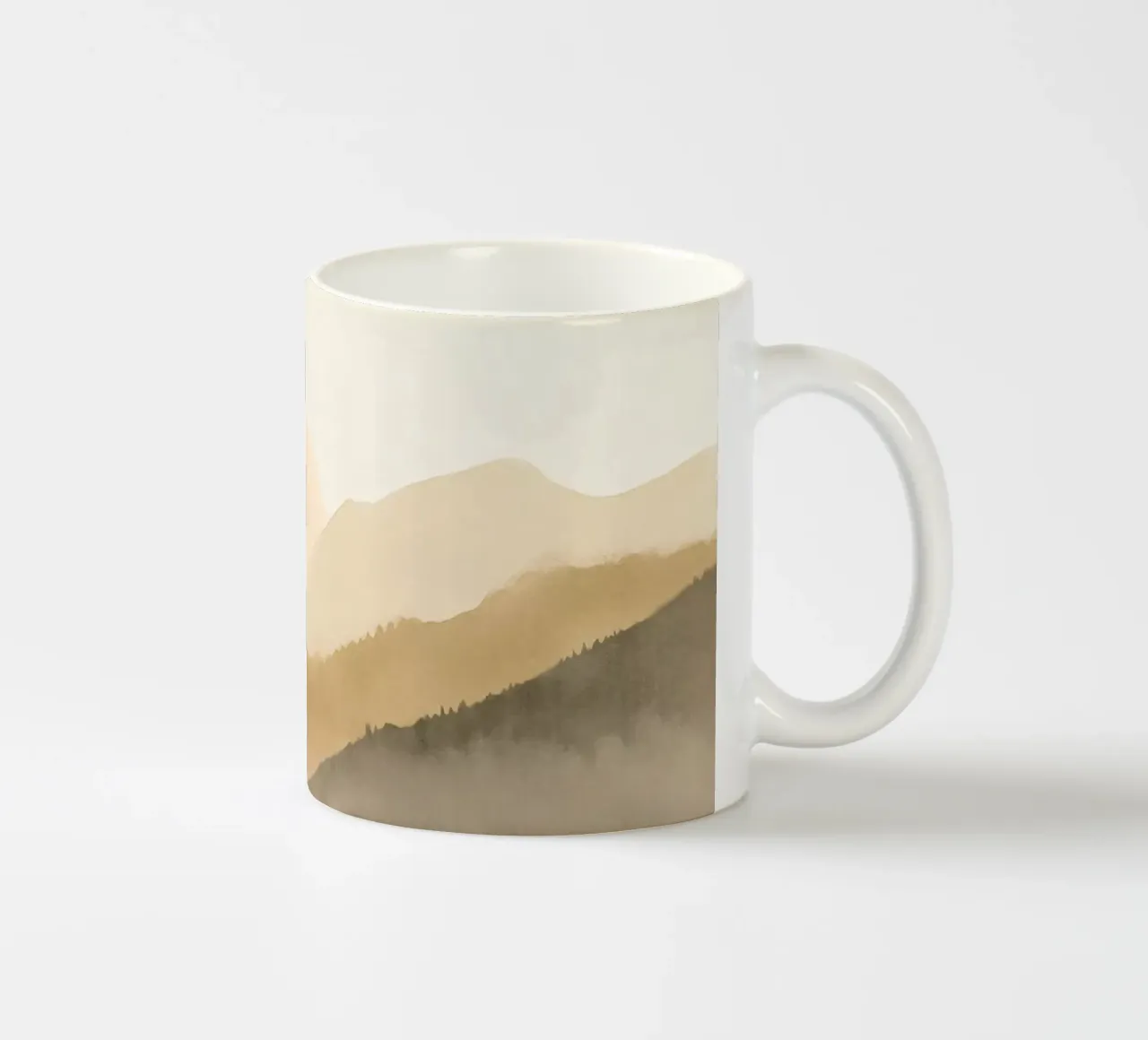 Landschap, abstract, kunst #2 keramische mok van Hightown Design