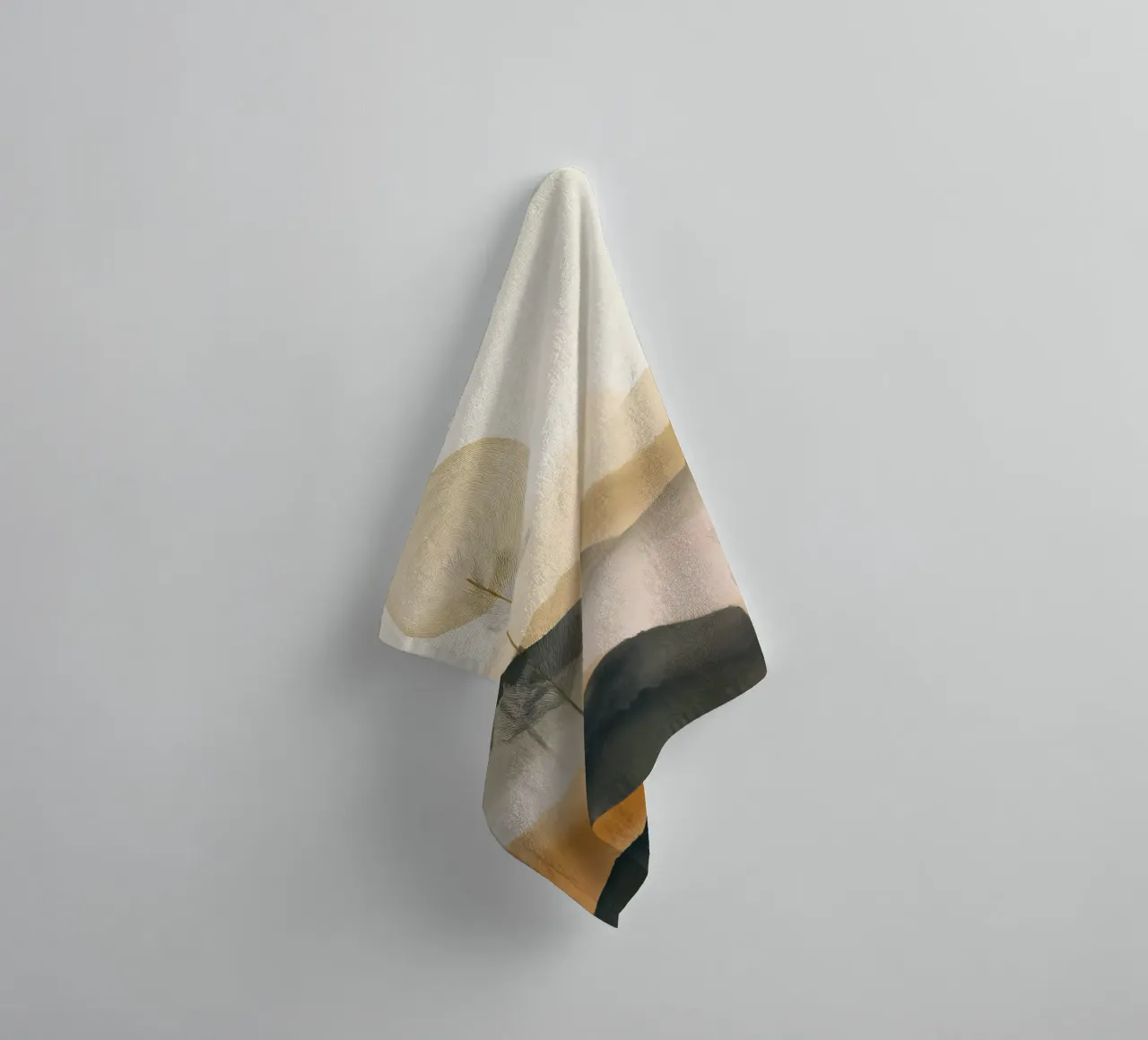 Landschap, abstract, kunst #2 badhanddoek van Hightown Design