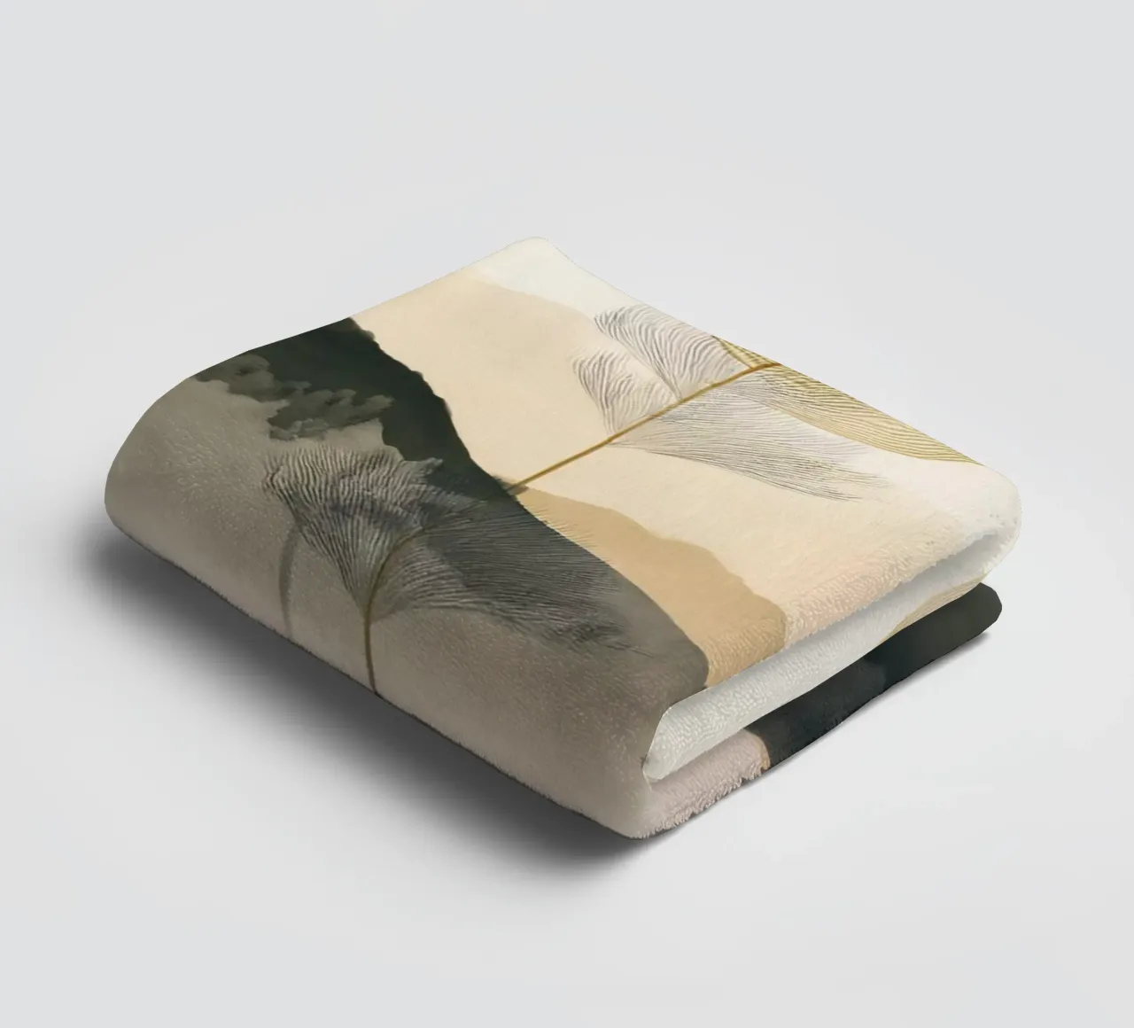 Landschap, abstract, kunst #2 badhanddoek van Hightown Design