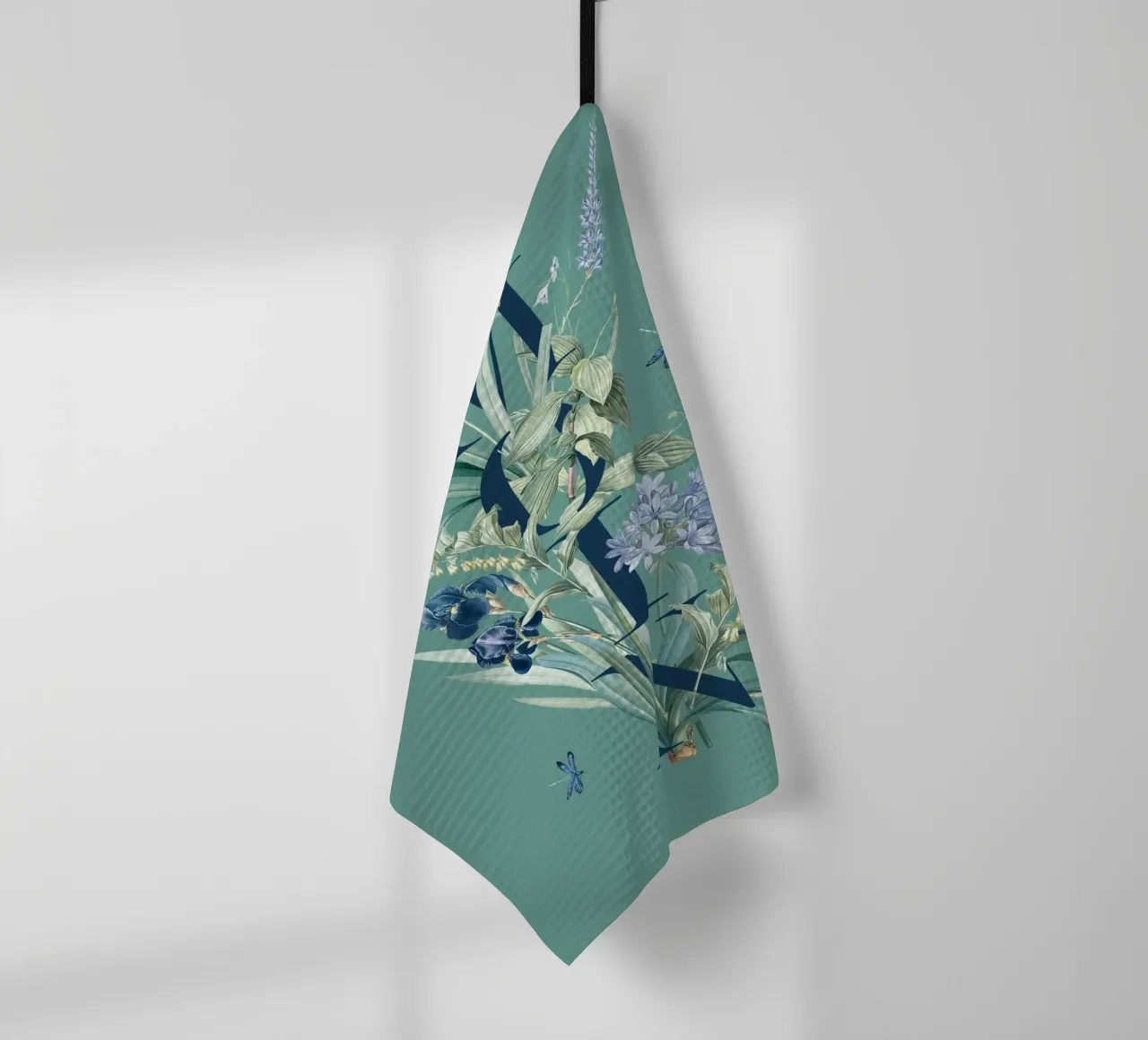 Moin Botanik Vintage Bleu Vert torchon de Studio Frances M