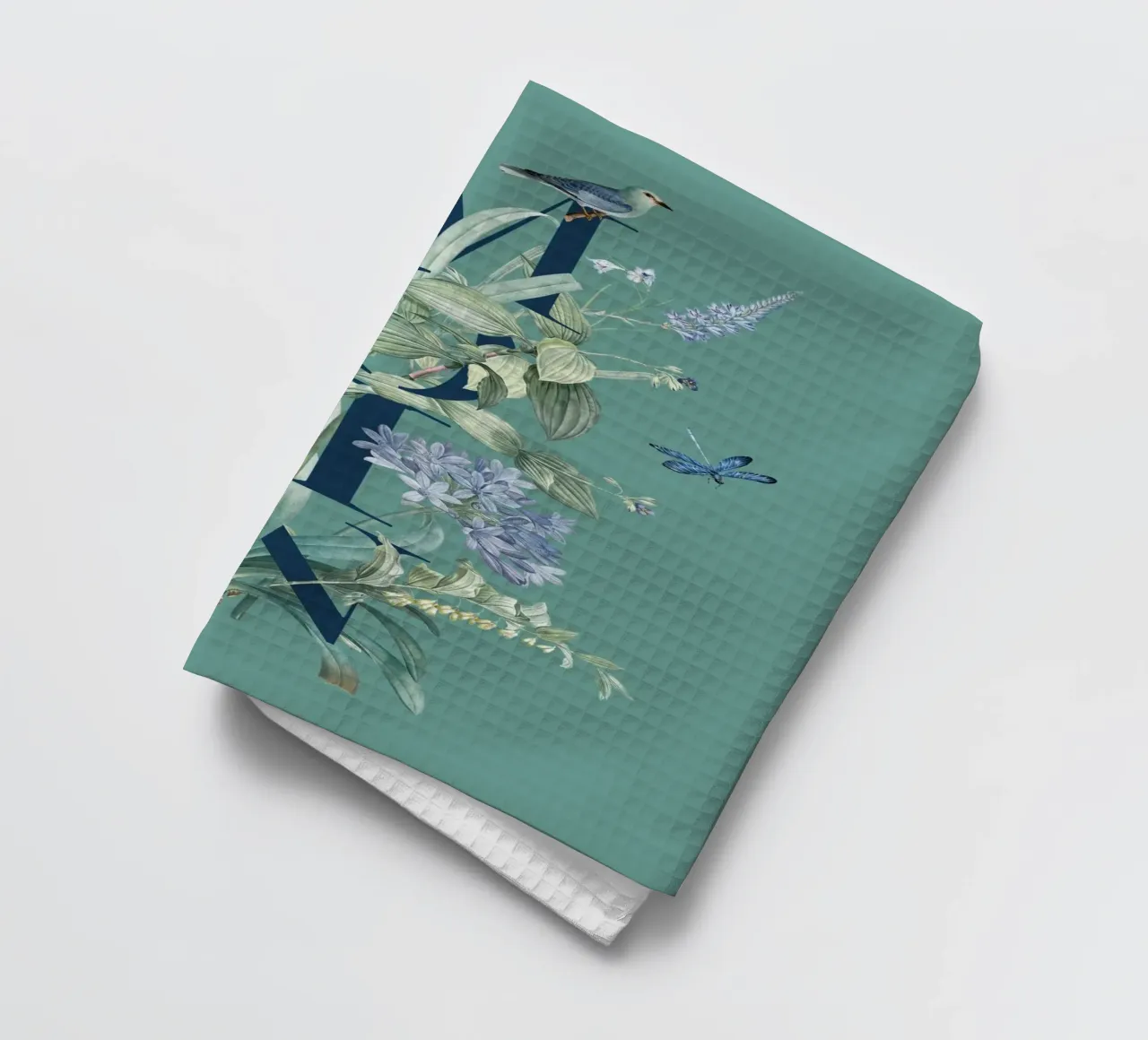 Moin Botanik Vintage Bleu Vert torchon de Studio Frances M