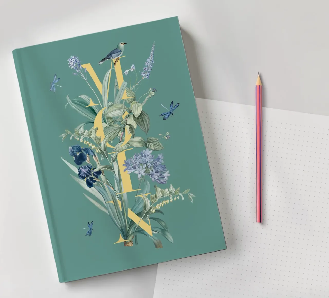 Moin Botanik Vintage Jaune Vert carnet de notes de Studio Frances M