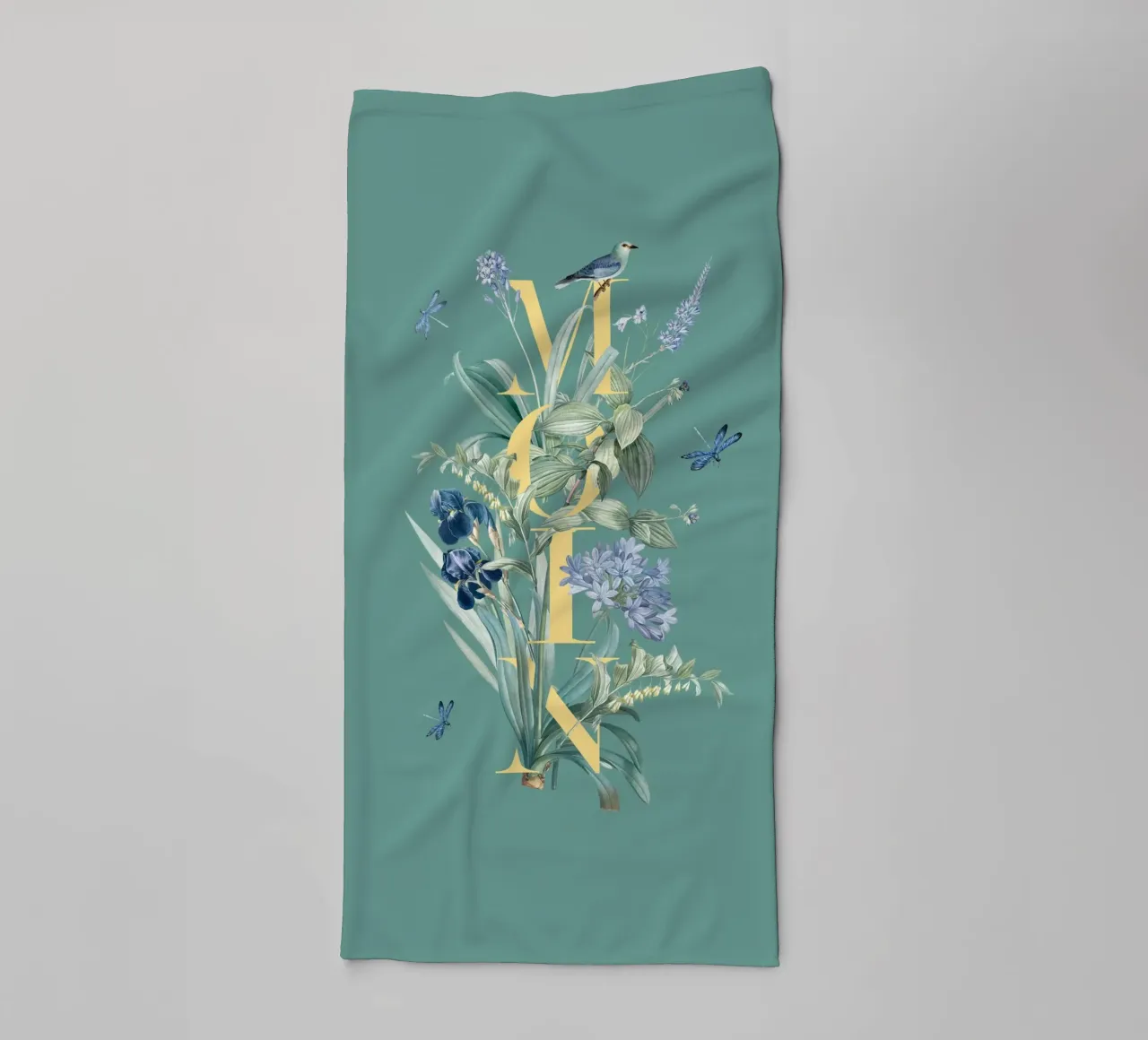 Moin Botanik Vintage Jaune Vert serviette de bain de Studio Frances M