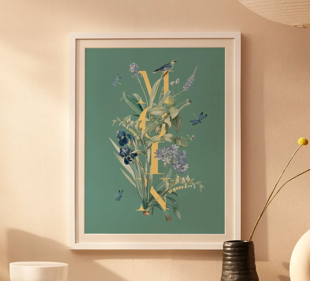 Moin Botanik Vintage Jaune Vert hahnemühle de Studio Frances M