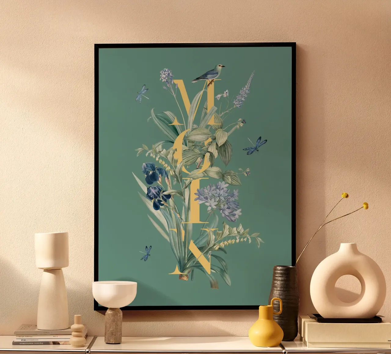 Moin Botanik Vintage Jaune Vert hahnemühle de Studio Frances M