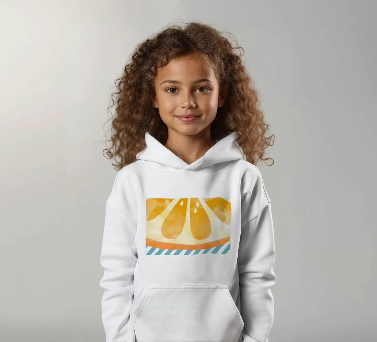 Orange Abstract sweat à capuche enfant de Orara Studio