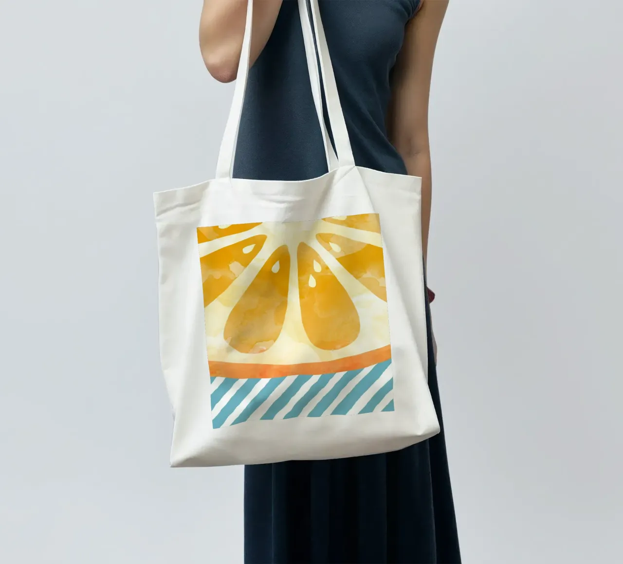 Orange Abstract tote bag by Orara Studio