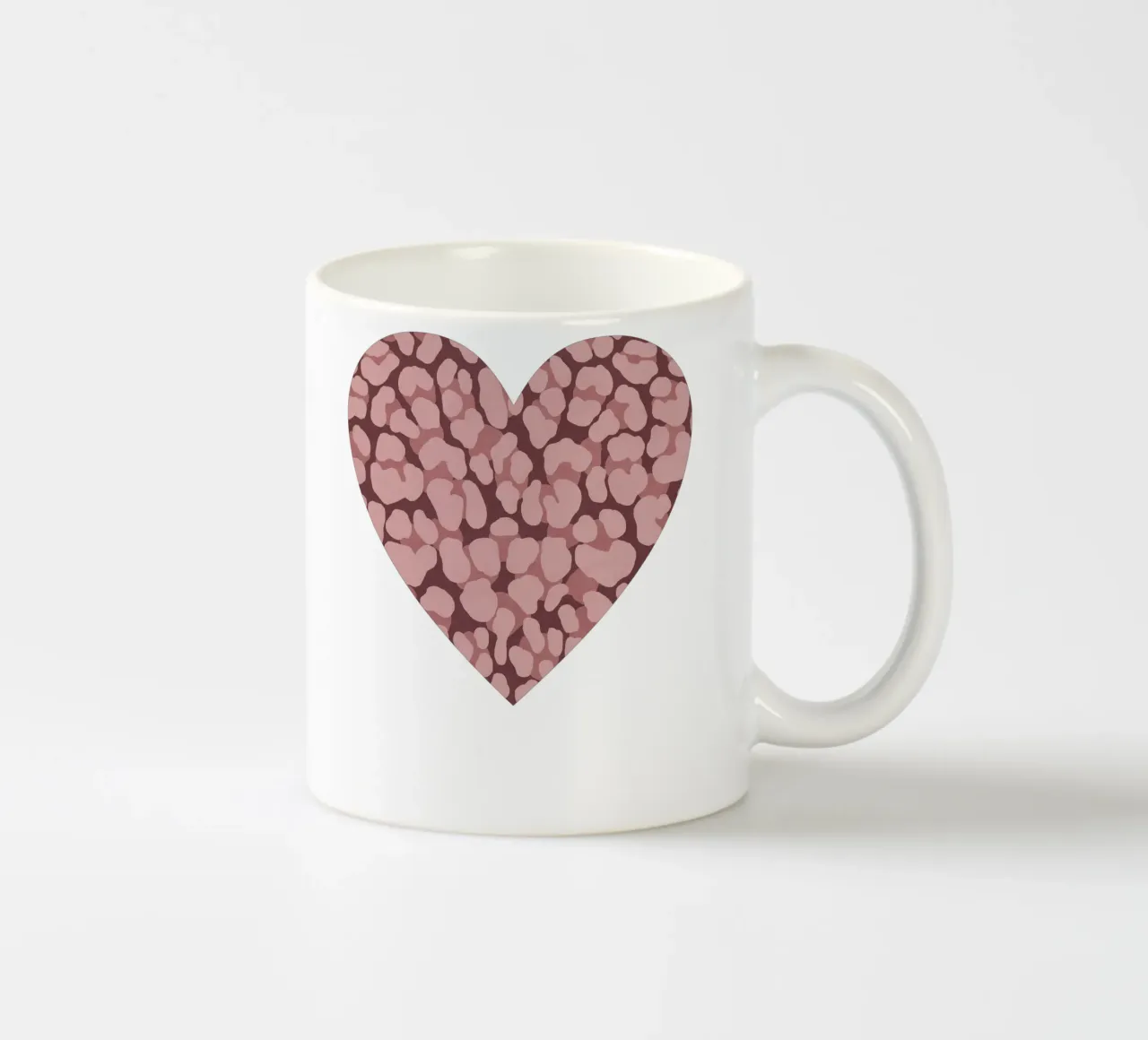 Leo Print. Leo Pattern with Autumn Vibes and Heart. ceramic mug by CalliLetters2