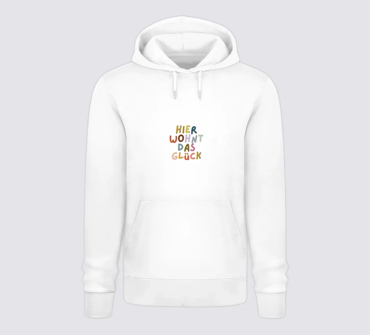 Hier wohnt das Glück felpa con cappuccio da PurePeachKids