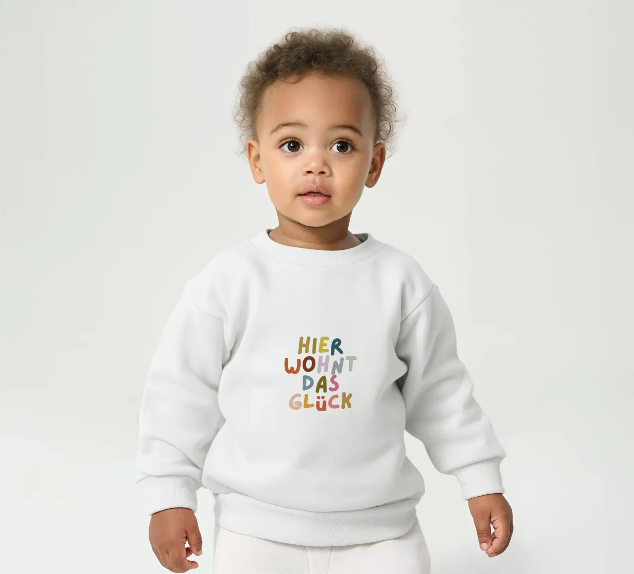 Hier wohnt das Glück felpa neonato da PurePeachKids