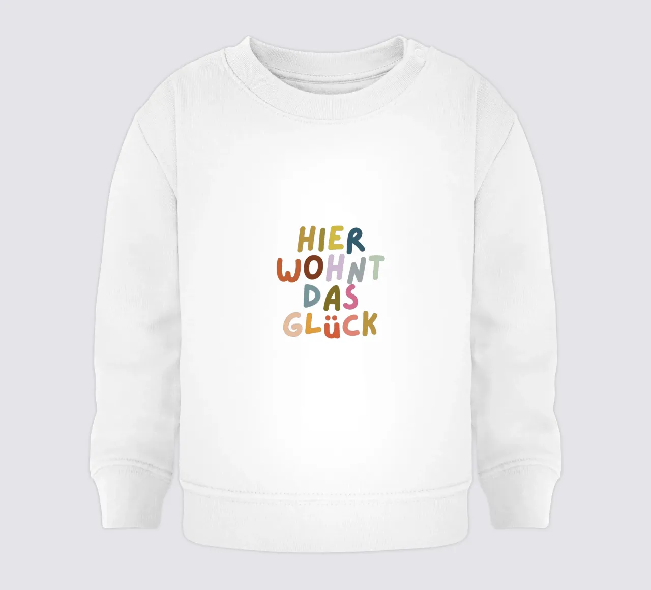 Hier wohnt das Glück felpa neonato da PurePeachKids