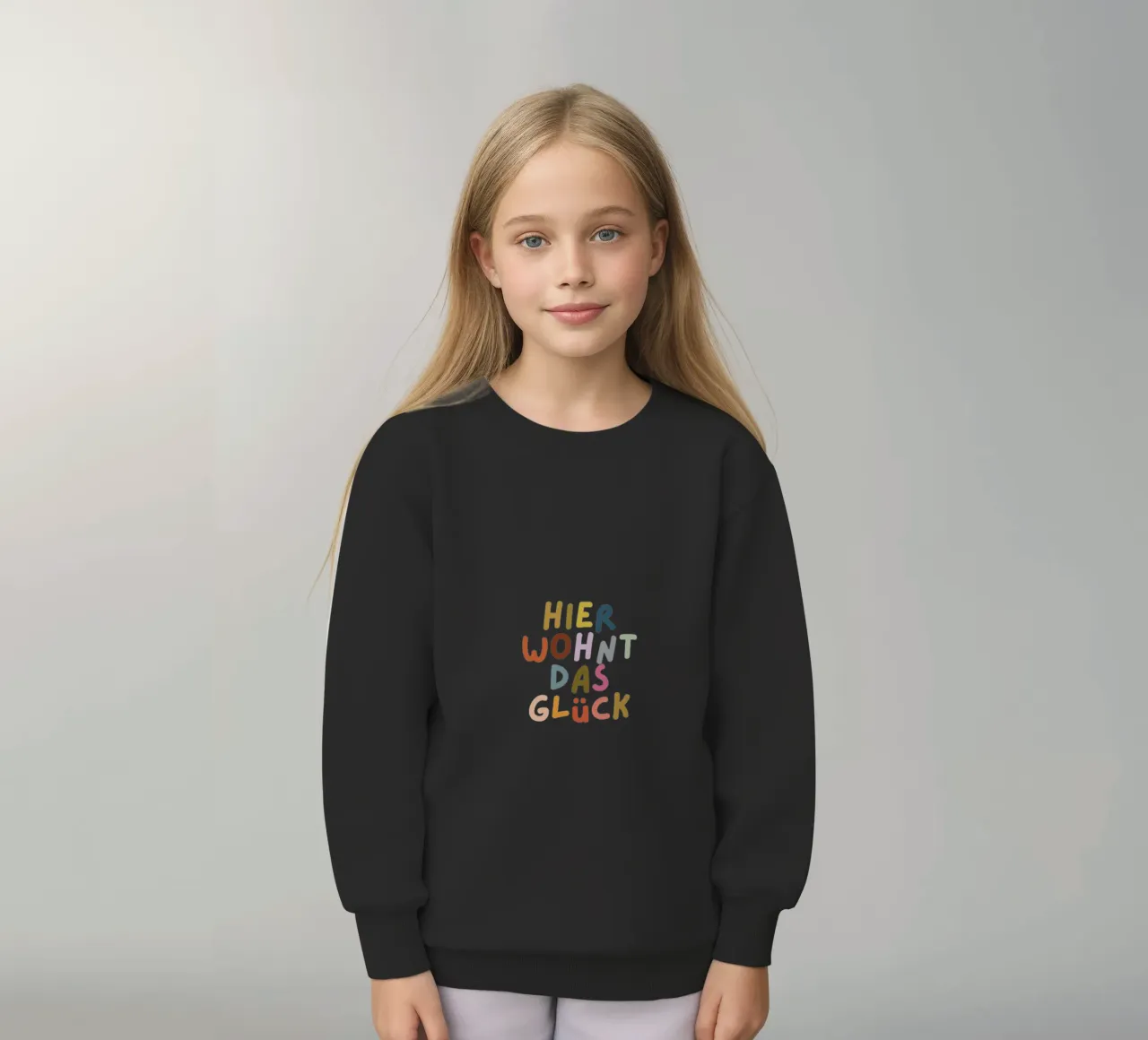 Hier wohnt das Glück felpa bambino da PurePeachKids