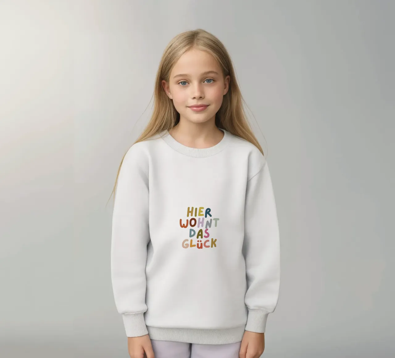 Hier wohnt das Glück felpa bambino da PurePeachKids