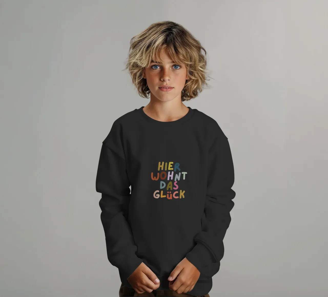 Hier wohnt das Glück felpa bambino da PurePeachKids