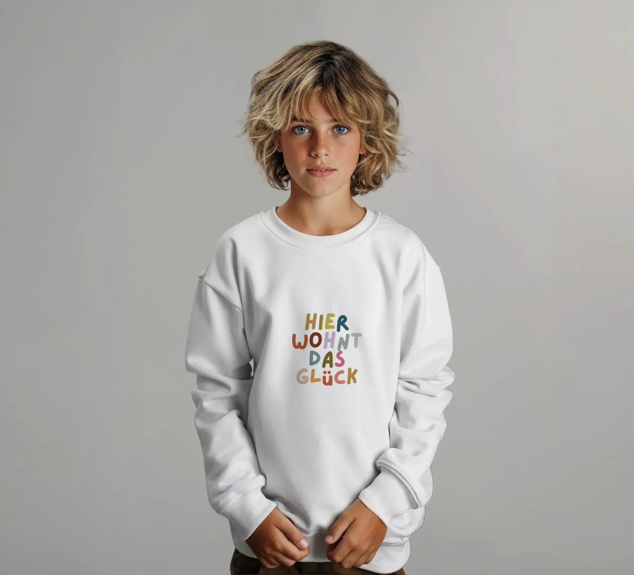 Hier wohnt das Glück felpa bambino da PurePeachKids