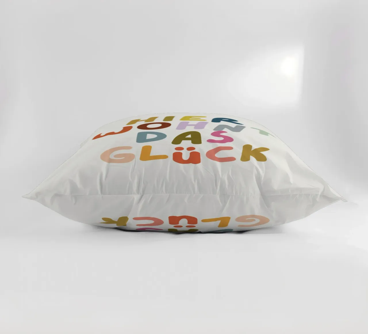 Hier wohnt das Glück cuscino da PurePeachKids