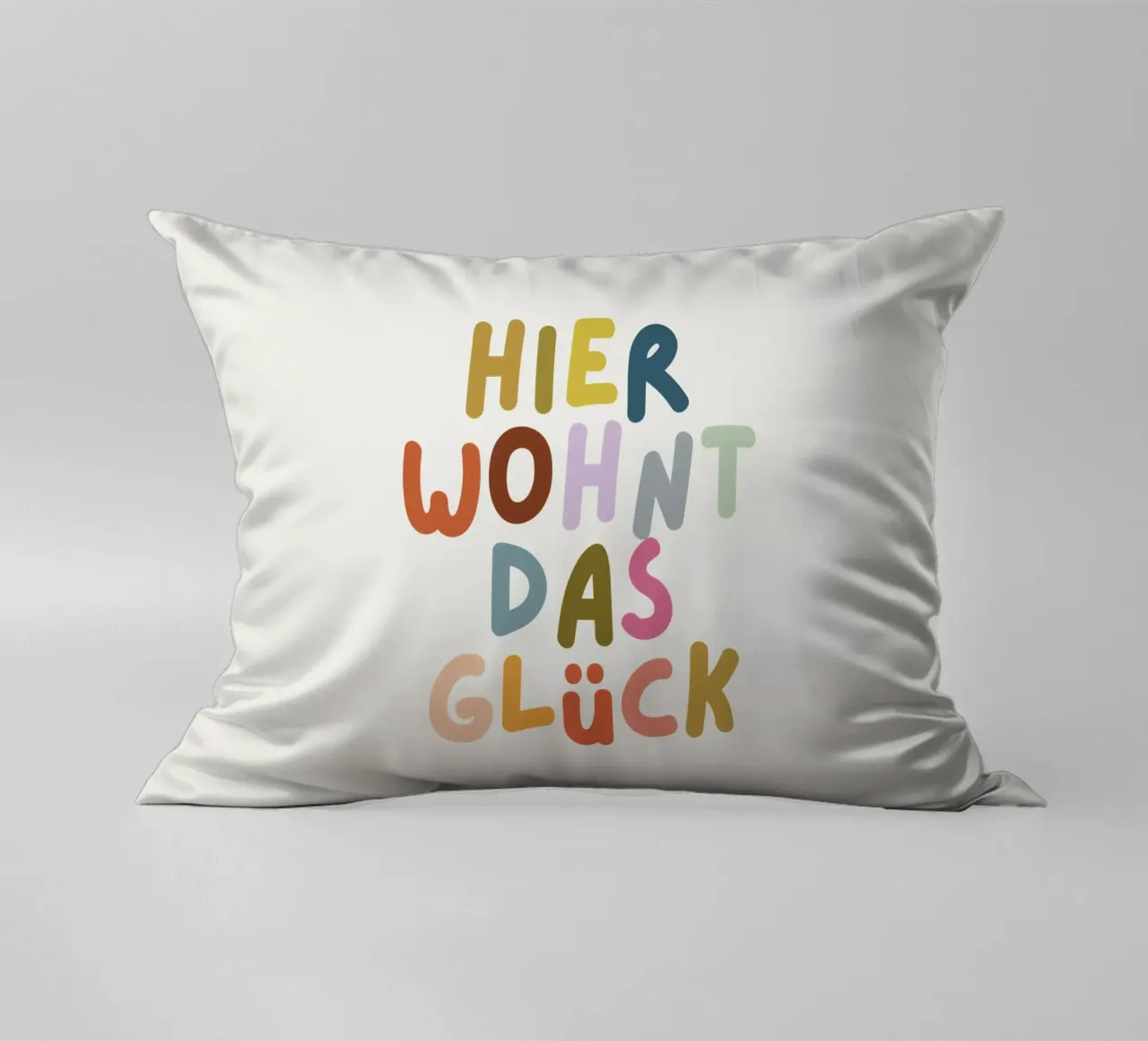 Hier wohnt das Glück cuscino da PurePeachKids