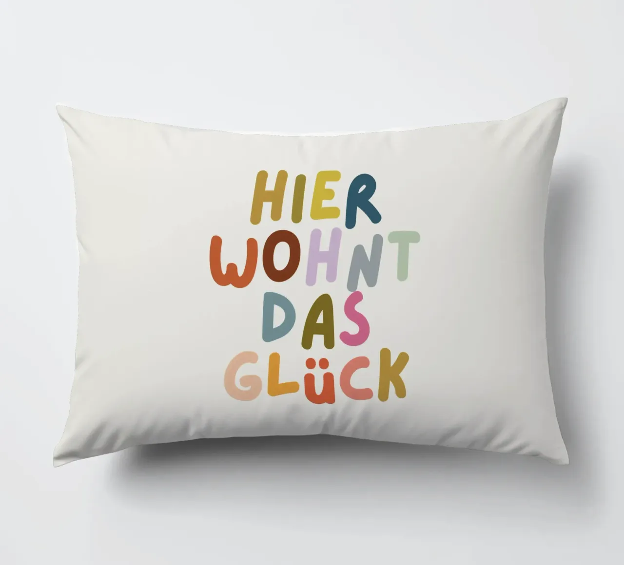 Hier wohnt das Glück cuscino da PurePeachKids
