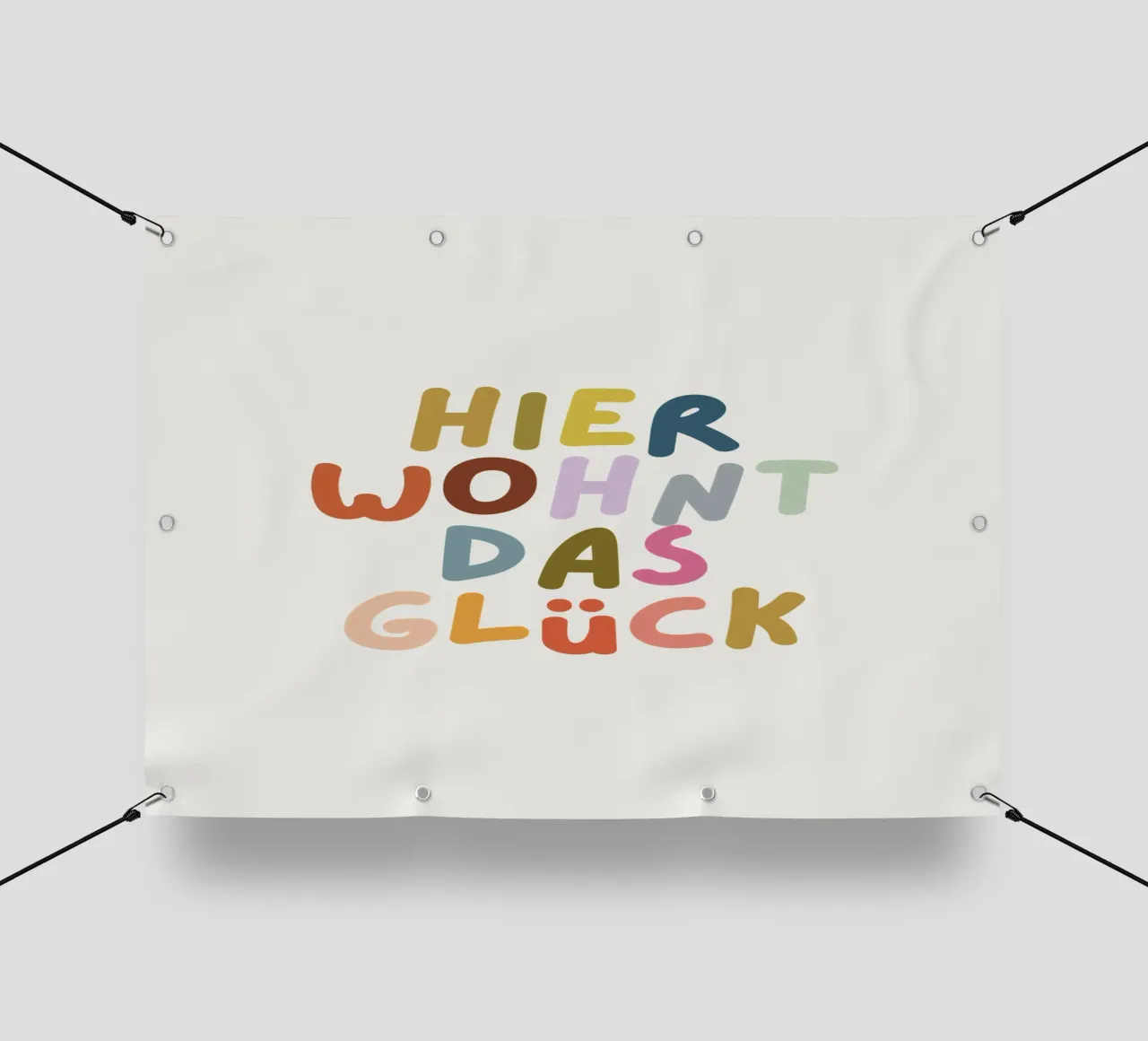 Hier wohnt das Glück telo in pvc da PurePeachKids