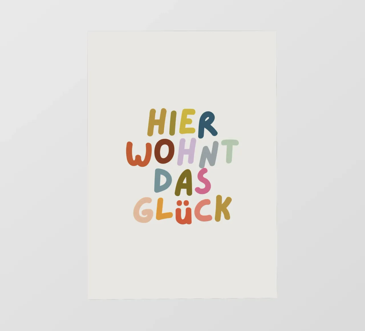 Hier wohnt das Glück telo in pvc da PurePeachKids