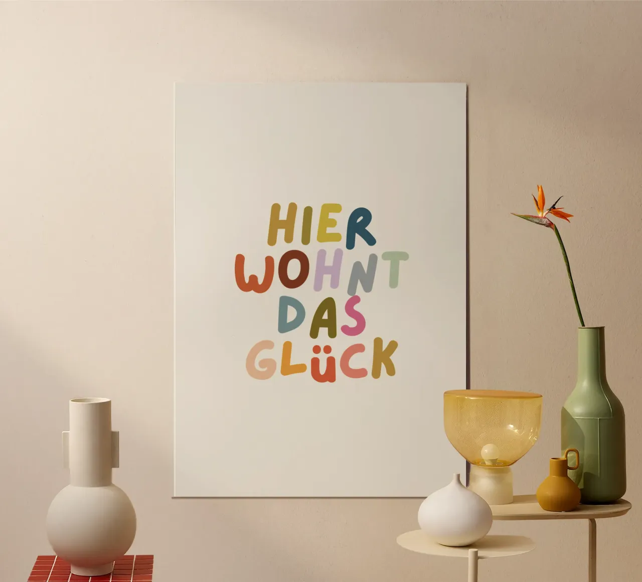 Hier wohnt das Glück Alu-Dibond von PurePeachKids