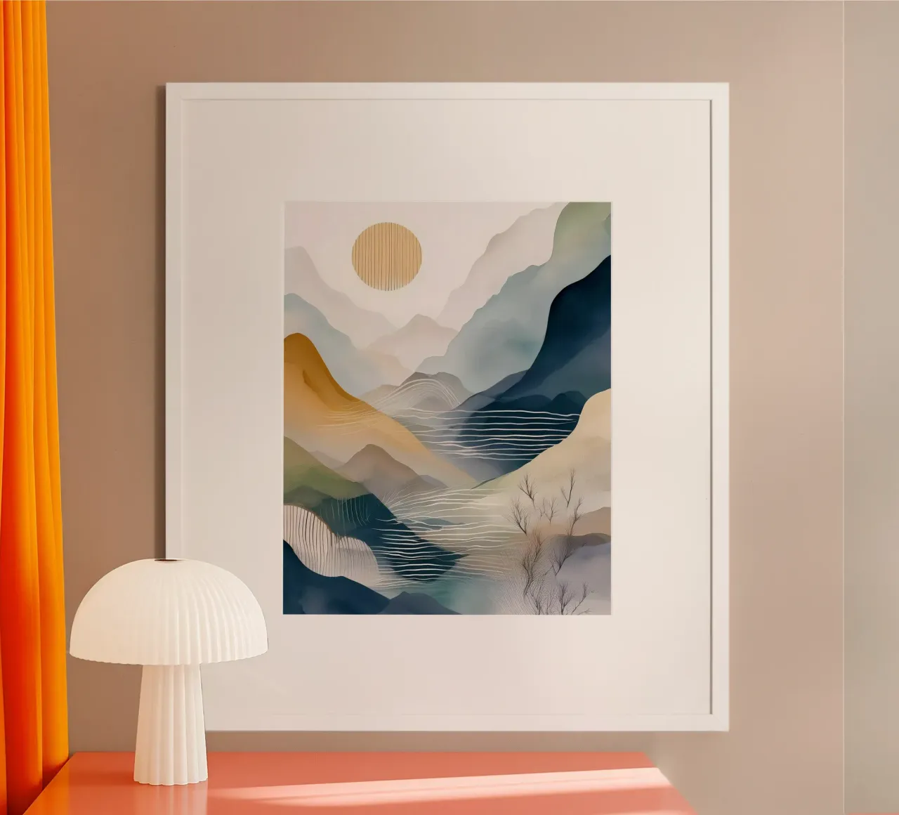 Landscape, abstract, art #3 hahnemühle by Hightown Design