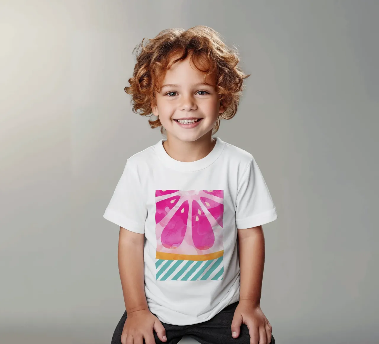 Rosa Grapefruit Kinder T-Shirt von Orara Studio